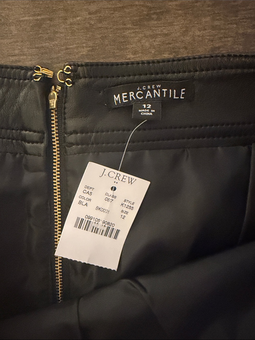 J. Crew Black Faux Leather Mini Skirt - Picture 2 of 4